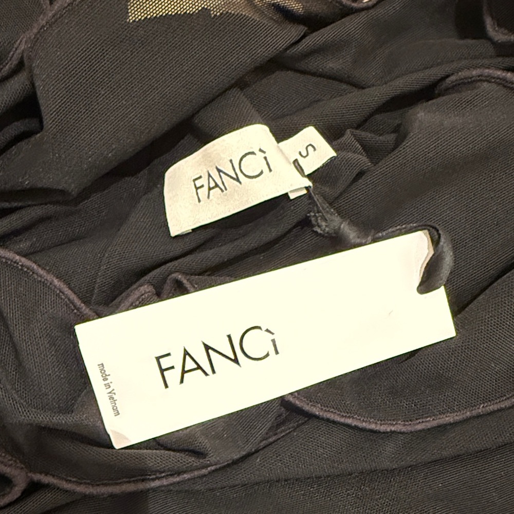 Fanci Club Black Dress with Ruffles - Garden of Eden - Picture 3 of 8